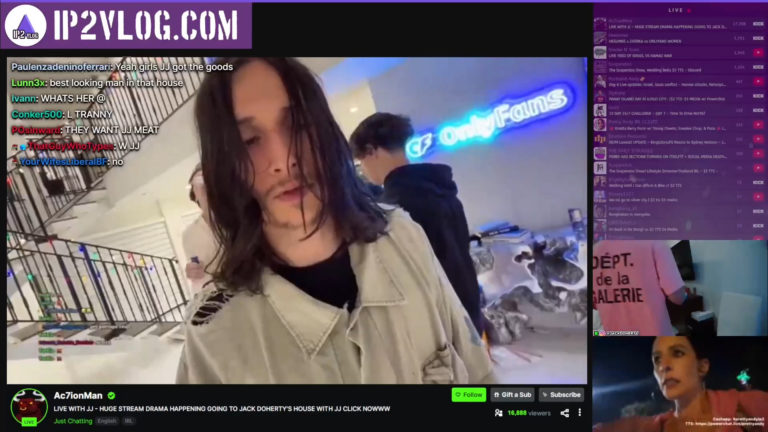 JJ and Ac7ionMan visit streamer house with 21k peak viewers on Kick AYooooo!!!!!